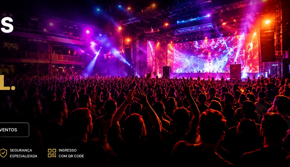 Público lotado sob luzes de palco em uma edição do Baile das Antigas RP